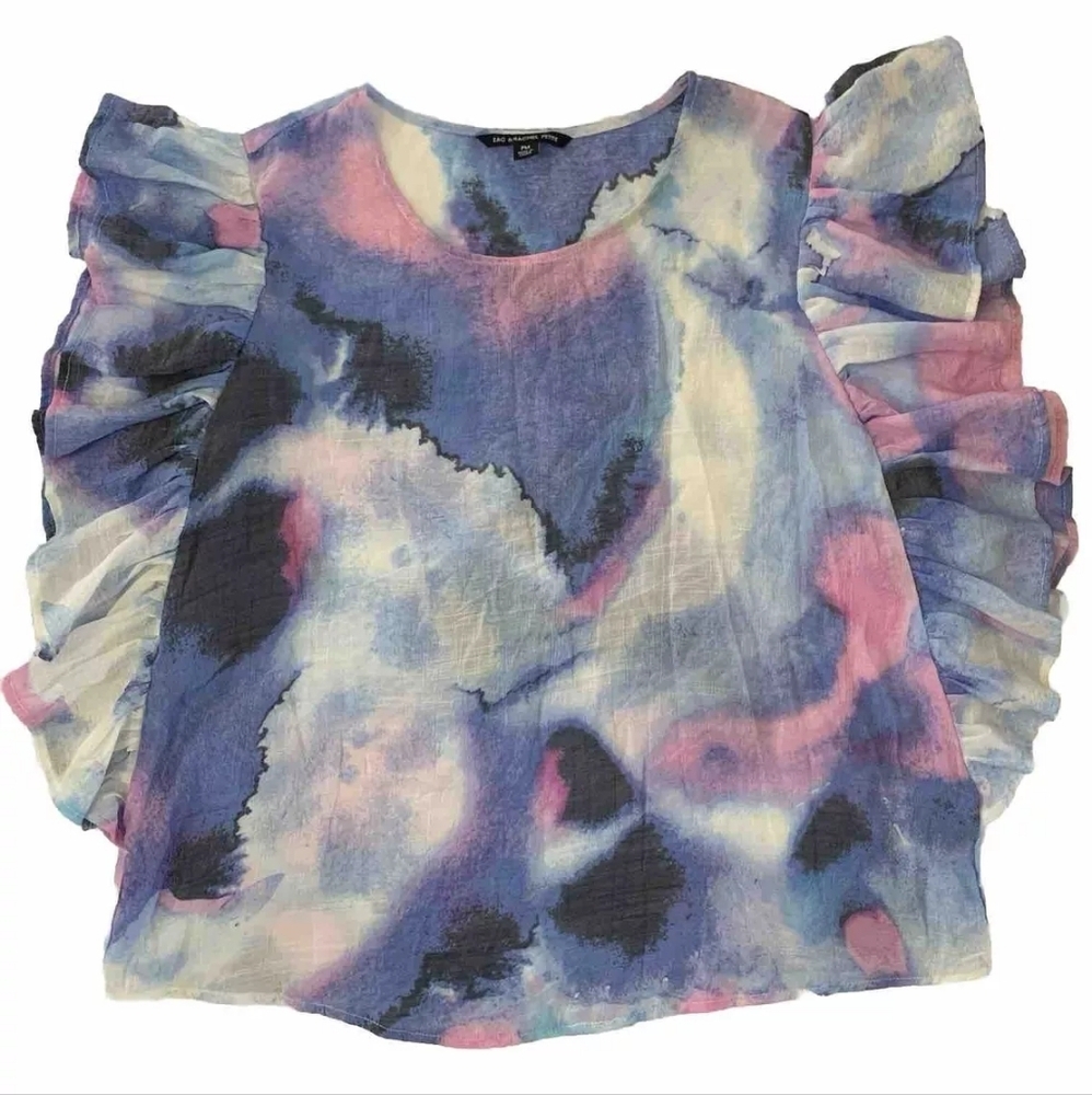 NWT Zac & Rachel Tie Dye Ruffle Top - Picture 4 of 9
